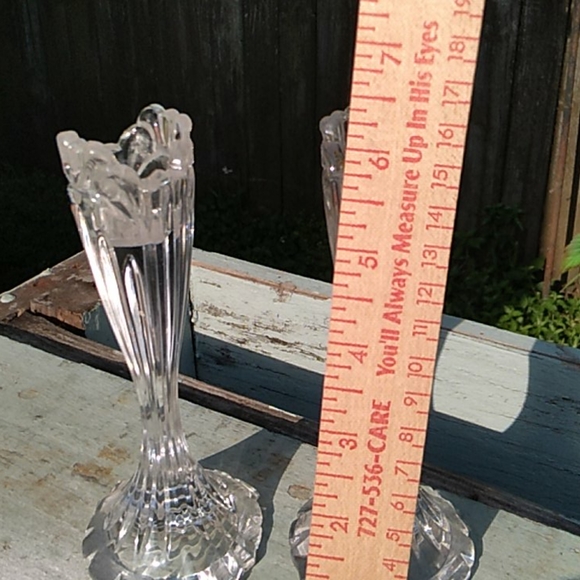 Glass Candlesticks ( pair) - Picture 4 of 7